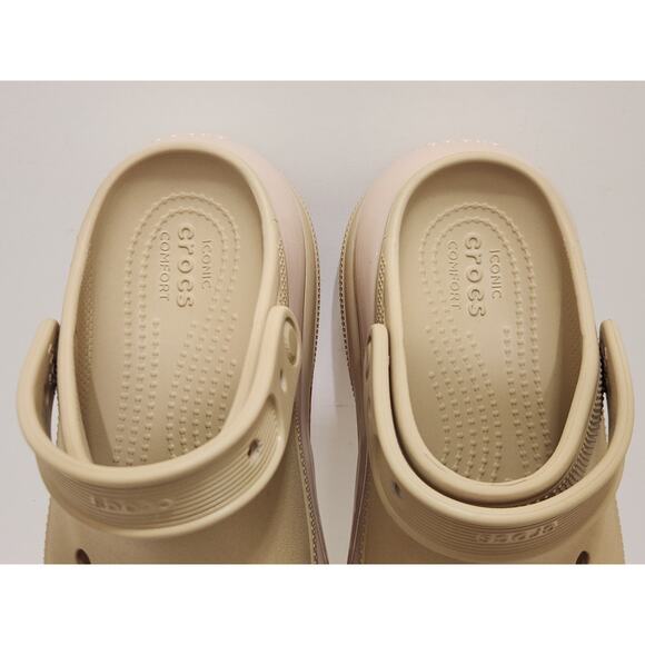 Crocs Chai Pink Classic Mega Crush Slip On Platform Clogs Shoes US W7 M5 - Picture 8 of 11